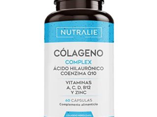 Colágeno + Ácido Hialurónico + Coenzima Q10 + Vitaminas A, C, D y B12 + Zinc | Articulaciones Fuertes, Piel Tersa y Energía | Colágeno Hidrolizado Alta Concentración | 60 cápsulas Nutralie