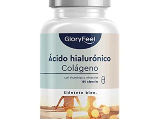 Colágeno + Ácido hialurónico + Vitamina C natural + Biotina + Zinc + Selenio + Extracto de bambú - Para la piel, articulaciones, los huesos y el cabello -180 cápsulas (Suministro para 3 meses)