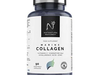 Colágeno Marino Hidrolizado + Ácido Hialurónico + Coenzima Q10 + Vitamina C + Zinc. Ilumina tu piel, protege tus articulaciones y aumenta tu energía. 90 cápsulas vegetales.