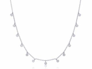 Collar chapitas para Mujer, Plata de Ley 925,Colgantes Redondos,Circulitos, Gargantilla Choker Monedas, Chapas, Multichapas