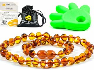 Collar de Ambar 33cm. - De la Máxima Calidad Certificado Genuino Collar de Ámbar Báltico/Rápido Entrega / 100 Días de Garantía de Devolución de Dinero! (Cognac)