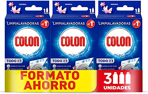 Colon Limpialavadoras - Limpia la lavadora y elimina malos olores, Megapack de 3 usos