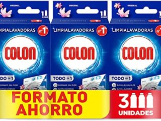 Colon Limpialavadoras - Limpia la lavadora y elimina malos olores, Megapack de 3 usos