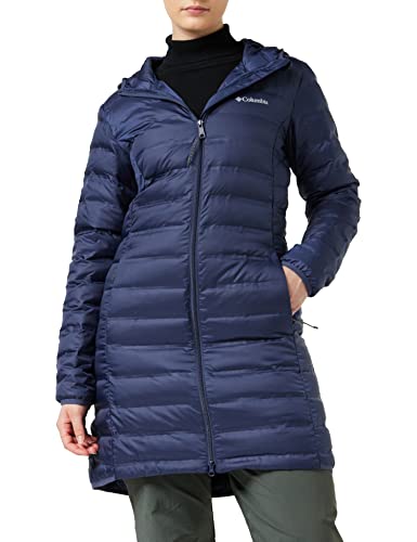 Columbia Lake 22 Down Long Hooded , Chaqueta de plumas larga con capucha Mujer, Azul (Nocturnal), L
