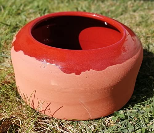 COMEDERO PARA GALLINAS Y OTRAS AVES de 17CM. De cerámica artesanal. Artesanos de España. "ENVÍO GRATIS"