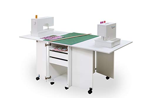 Comfort 9 | Muebles para máquinas de coser y overlock | Armario de costura | (Premium White)