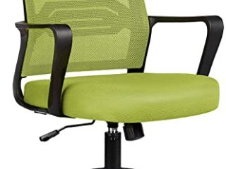 COMHOMA Silla Escritoiro Silla Oficina Silla Ergonómica Silla Giratoria de Malla con Altura Ajustable, Carga de 120KG (Verde)