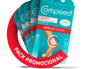 Compeed Ampollas Medianas, 2 Apósitos Hidrocoloides - Pack De 5 (total Apósitos), Cuidado De Pies, Alivio Del Dolor, Dimensiones: 4,2 Cm X 6,8 Cm 200 G, Turquesa, 10 Unidad