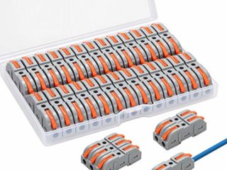 Conectores Eléctricos Rapidos con Palanca, Bornes de Conexion Electrica, Bloques de Terminales 1-1 Cable Vías y se Puede Combinar Libremente, 26 Piezas