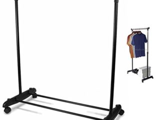 CONFORTIME Perchero Extensible, 82 x 42 x 90/160 cm, Compuesto, Multicolor, Talla Unica