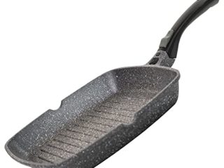 Coninx Sarten Parrilla - Sartén con Mango Extraíble - Sarten Plancha -Sarten Cuadrada - Apto para Todo Tipo de Cocinas Incluido Inducción - Base Inducción 5 mm - 100% Libre de PFOA - 28 x 28 cm