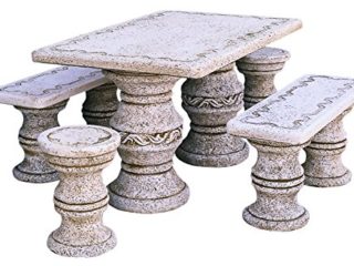 conjunto Comedor de Piedra para Jardin Rectangular Milán
