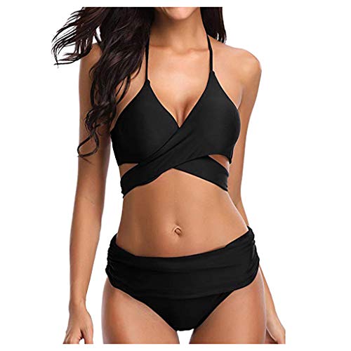 Conjunto de Bikini Deportivo para Mujer Traje De Baño de Dos Piezas Mujer Deportivo Bañador Corto de Corte Bajo Adecua