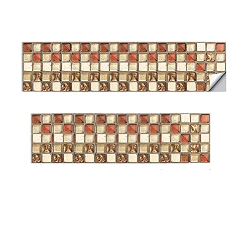 CONPHERON Mosaico Adhesivo de Azulejo para Cocina Baño Pegatinas de Baldosas Stickers Azulejos Adhesivos, 10X10cm, 20 hojas, Mosaico 10