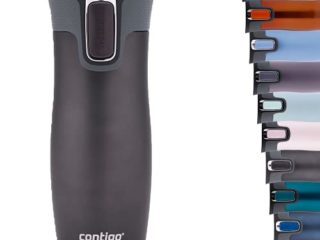 Contigo Vaso Térmico West Loop Autoseal, Termo Café, Taza de Viaje en Acero Inoxidable, Vaso Termo Antigoteo, Copa con Tapa Fácil de Limpiar sin BPA, 470 ml, Gris (Gunmetal), 1 unidad (Paquete de 1)