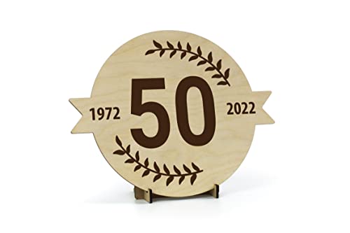 CONTRAXT Regalos Bodas de Oro 50 cumpleaños. Tarjeta felicitacion Ideas regalos originales decoracion 50 cumpleaños hombres mujer 50 años 50 Aniversario Bodas de Oro madre padre mama papa (50)