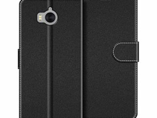 COODIO Funda Huawei Y6 2017 con Tapa, Funda Movil Huawei Y6 2017, Funda Libro Huawei Y6 2017 Carcasa Magnético Funda para Huawei Y6 2017, Negro