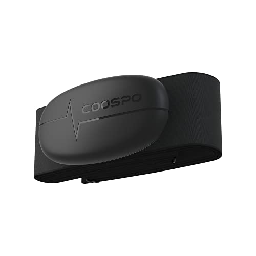 CooSpo Banda de Frecuencia Cardiaca Bluetooth 4.0 Ant+ Monitor Sensor de Frecuencia Cardíaca Compatible con Garmin Zwift Strava Endomodo y Otros
