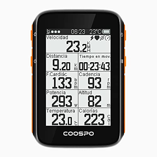 CooSpo Ciclocomputador GPS Computadora Bicicleta Inalámbrica Ordenador de Ciclismo Pantalla LCD de 2,6 Pulgadas por Impermeable Bicicleta de Carretera MTB Bicicleta