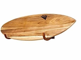 COR Surf - Soporte de Pared para Tablas largas y Cortas de Surf, para Interiores y Exteriores, Madera Natural