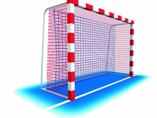 Cordamanía Balonmano Sala Red para porterías de Futbol, Adultos Unisex, Blanco, 3,00x2,00x1,00x1,00