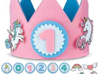 Corona Cumpleaños Unicornio con Números Intercambiables del 0 al 9 y Figuras Tematizadas – BONNYCO | Corona Cumpleaños 1 Año en Adelante, Decoracion Cumpleaños Niña Unicornio, Carnaval