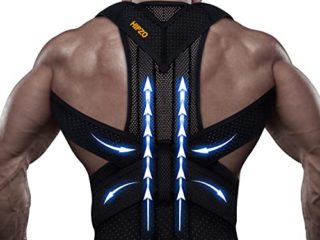 Corrector De Espalda Hombres Mujeres, Poroso Transpirable Ajustable Corrector Postura Espalda, Espalda Completa Soporte, Mejora Postura y Temperamento, Alivia los Dolores de Espalda, Hombros y Cuello