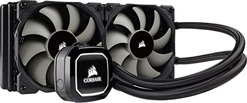 Corsair H100x Hydro Series Refrigerador Líquido para CPU, Radiador de 240 mm, Dos Ventiladores PWM de 120 mm, LED Blanco