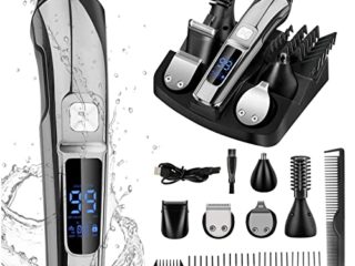 Cortapelo Hombre, Cortador de Pelo Recargable USB, Barbero Electrico Recortador de Barba y Precisión Afeitadora Corporal Cortapelos Narizy Orejas Máquina de Afeitar (11 EN 1) (4)