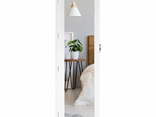 COSTWAY Armario de Joyas con LED, Espejo,Cajones,Cerradura y Estante para Joyería Organizador Montar en Puerta y Pared Blanco