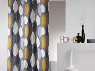 Coton d'Interieur -  Cortina con ojales, Algodón, Amarillo, 240x140 cm