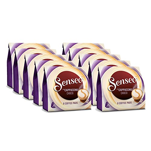 Cápsulas Senseo Cappuccino Choco, Café con chocolate sabor, Nueva Fórmula, pack de 10, 10 x 8 pads