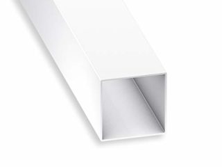 CQFD - Tubo cuadrado (PVC, 15 x 15 x 1 mm, 1 m)