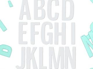 Craftelier - Set de 39 Troqueles de Corte Letras Abecedario y Símbolos de 5,5 cm Aprox. para Cortar Papel, Cartulina o Goma Eva de 2 mm | Compatible con Varias Máquinas de Troquelado