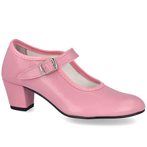 Creaciones PASOS DE BAILE 15 Zapatos Flamenca - Sintético para: NIÑA Color: Rosa Talla: 30