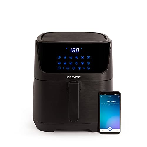CREATE / FRYER AIR SMART/ Freidora sin aceite 5,5L negra / Freidora de Aire Caliente con 12 Programas, Wifi, Temporizador, Programable