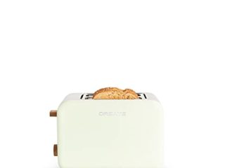 CREATE / TOAST RETRO / Tostadora para Rebanadas Anchas Verde / 850W, Bandeja Recogemigas, Termostato, 6 Niveles de Potencia