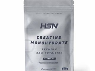 Creatina Monohidrato en Polvo de HSN | Sin Sabor 500 g = 143 Tomas por Envase | 100% Monohidrato de Creatina Pura Sin Añadidos | No-GMO, Vegano, Sin Gluten