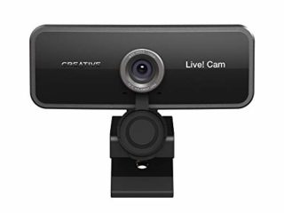 Creative Live! Cam Sync 1080p webcam USB full HD, gran angular, micro integrado, cubre-objetivo para proteger privacidad, montaje para trípode, videollamada high-res, grabación y streaming para PC/Mac