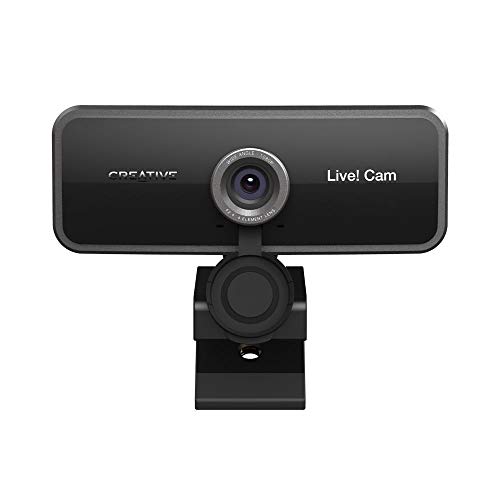 Creative Live! Cam Sync 1080p webcam USB full HD, gran angular, micro integrado, cubre-objetivo para proteger privacidad, montaje para trípode, videollamada high-res, grabación y streaming para PC/Mac