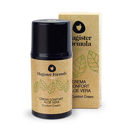 Crema Aloe Vera Hidratante Confort 50 ml | Extracto de Aceite 100% Puro | Todo tipo de piel| Regeneradora facial | Antiedad, Antiarrugas y Antimanchas | Mujer y Hombre| Magister Formula