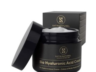 Crema Facial de Acido Hialuronico Puro ORGÁNICA 50 ml - Vegano - Crema Antiarrugas para Mujer con Aloe Vera y Vitamina E - Usar con un Serum Facial - Cremas Faciales