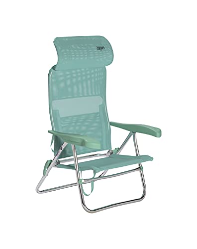 Crespo AL/205-C-06 - Silla playa aluminio, desmontable. (multifibra) cabezal compact