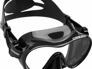 Cressi F1 Mask Máscara Monocristal Tecnología Frameless, Unisex, Negro, L