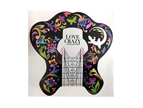 Cris Nails - 500 pcs de moldes para uñas, plantillas adhesivas de modelado de películas de extensión para uñas artificiales