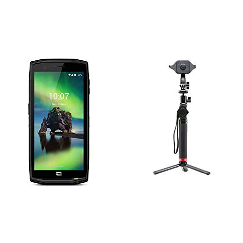 Crosscall Action-X5 - Smartphone Libre 4G+ (Pantalla: 5,45 Pulgadas, 64 Go, Dual Nano-SIM, Android 11) + Crosscall X-Stick Trípode y Palo Selfie para Action-X3/Core-X3/Trekker-X4 Negro