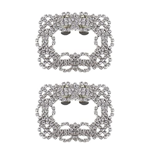 Crystal Square Zapato Clip Botas Hebilla Extraíble Tacón alto Boda Fiesta nupcial