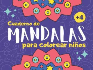 Cuaderno de mandalas para colorear niños: Libro de mandalas para colorear niños de 4 a 8 años | 40 dibujos de mandalas grandes y fáciles para pintar niñas y niños | Cuadernos para colorear infantil
