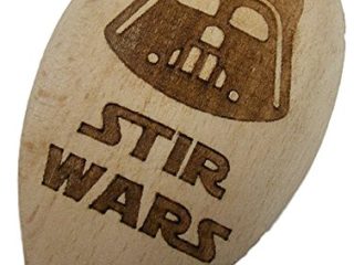 Cuchara de madera con grabado láser para cocinar, inspirada en Star Wars