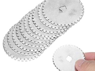 Cuchilla de cortador de rodillo, cuchillas circulares de cortador 10pcs 1.8in Cuchillas de cortador circular de repuesto de acero inoxidable para corte de papel de cuero de tela